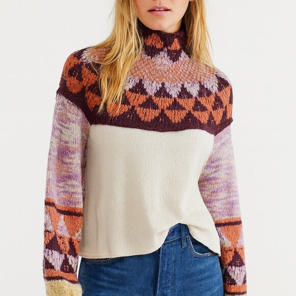 Free People Sweaters - Free People Swit the Small Stuff Thermal Sweater Womens Size Large
